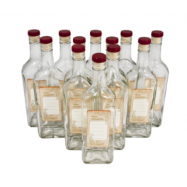 Комплект стеклянных бутылок «Сибирь» с крышкой 0,5 л (12 шт.)