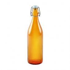 Купить Стеклянная бутылка 1 л оранжевая в Иваново
